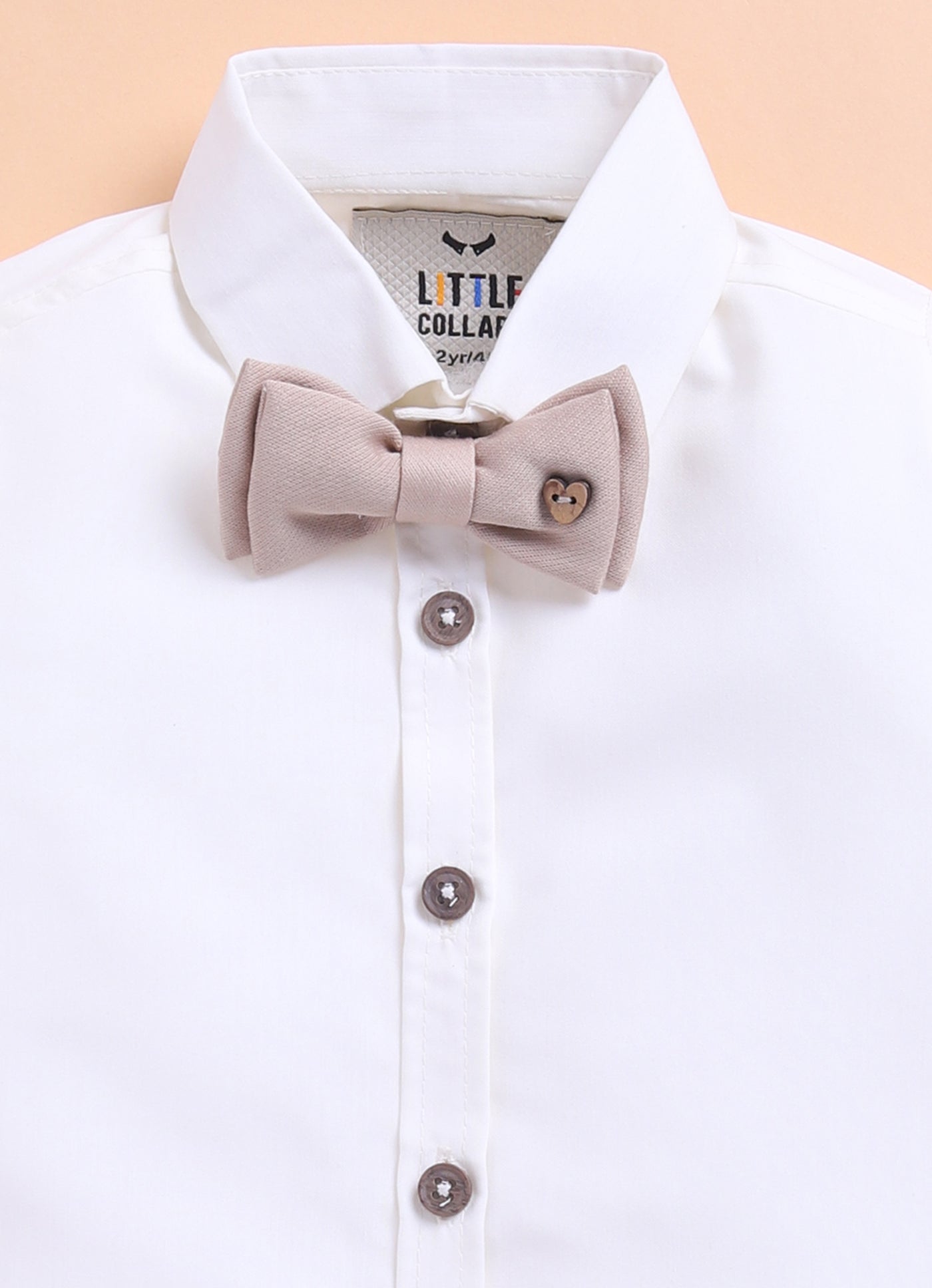 Beige Full Sleeves Charming and Trendy Linen Waistcoat Set with Stole and Bow