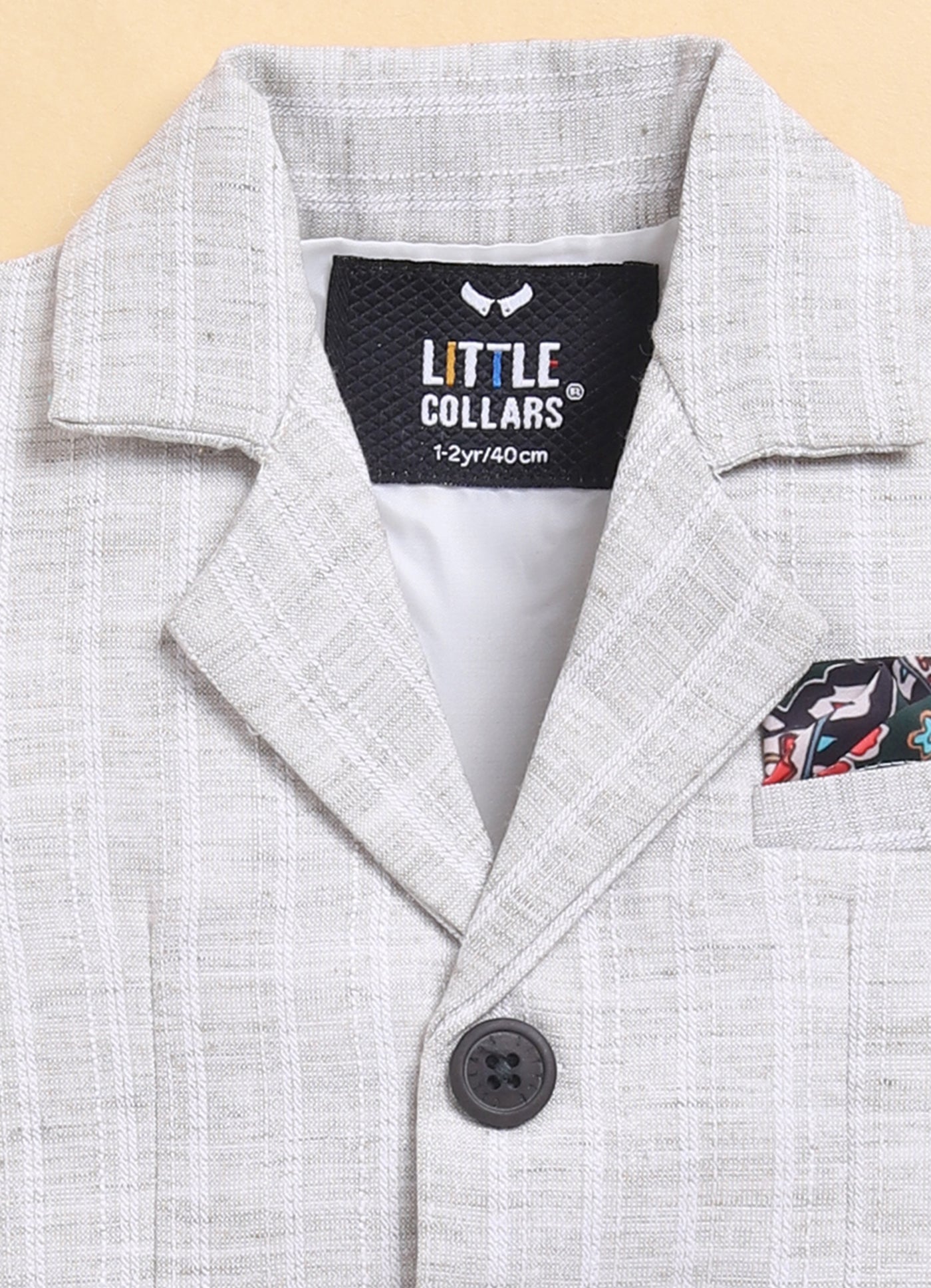 Green Boys Full Sleeves Charming and Trendy Linen Waistcoat Set with Stole and Bow