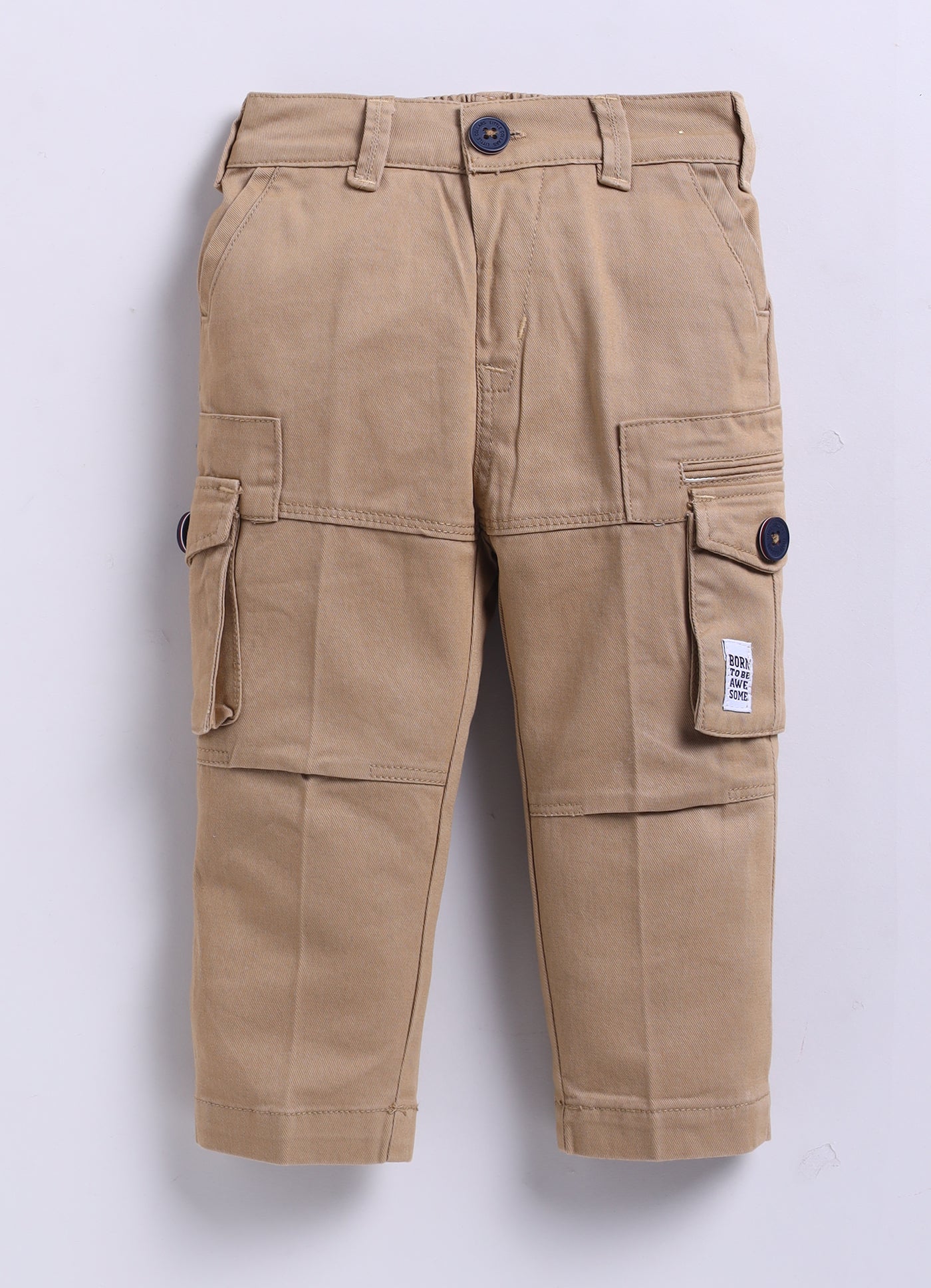 Super Handsome Full Sleeves Denim Coat with Cotton Trousers, Half Sleeves Tshirt and Stole- Khaki