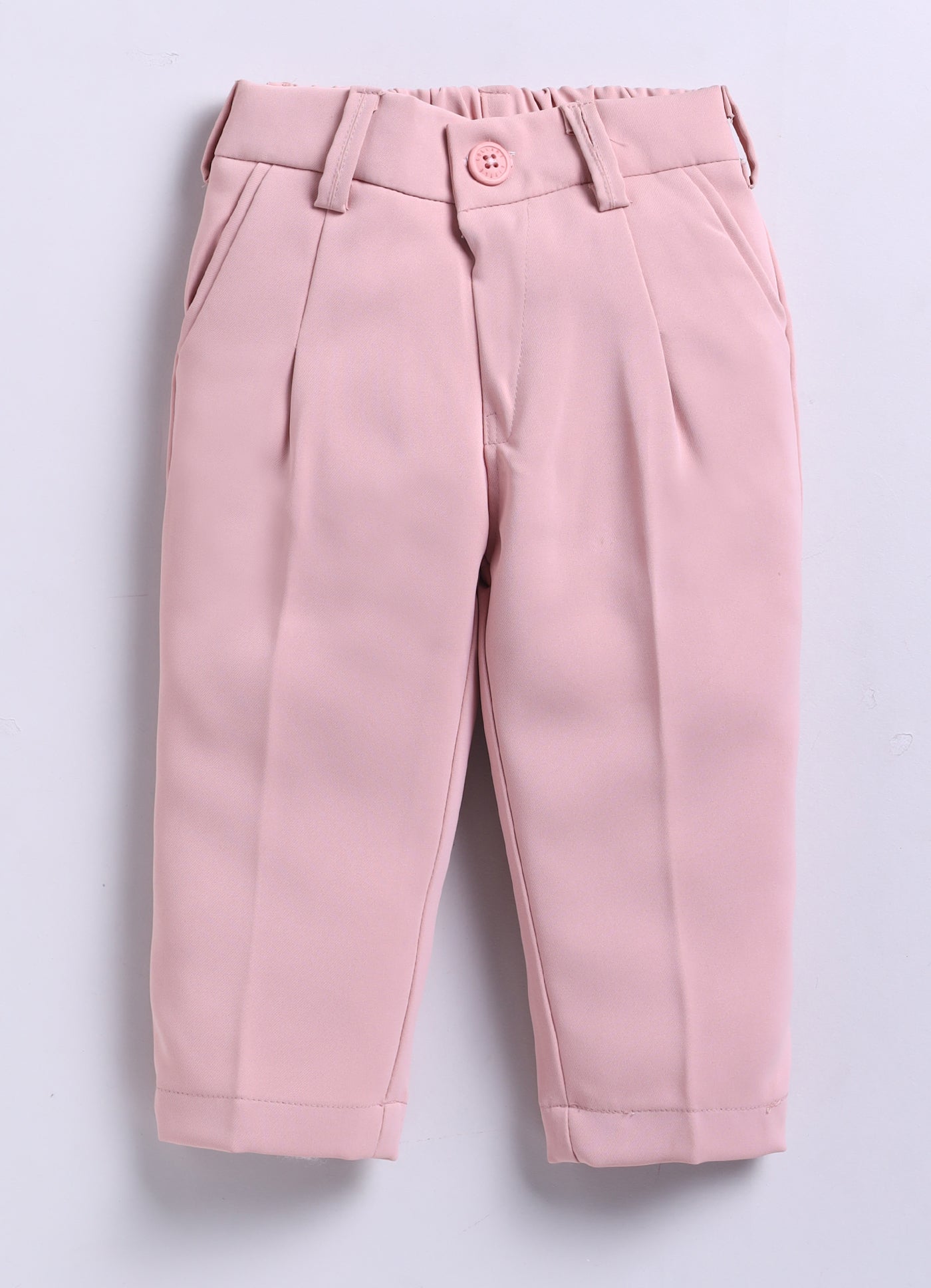 Terry Full Sleeves Lion Embroidered 3 Piece Party Suit Set- Pink