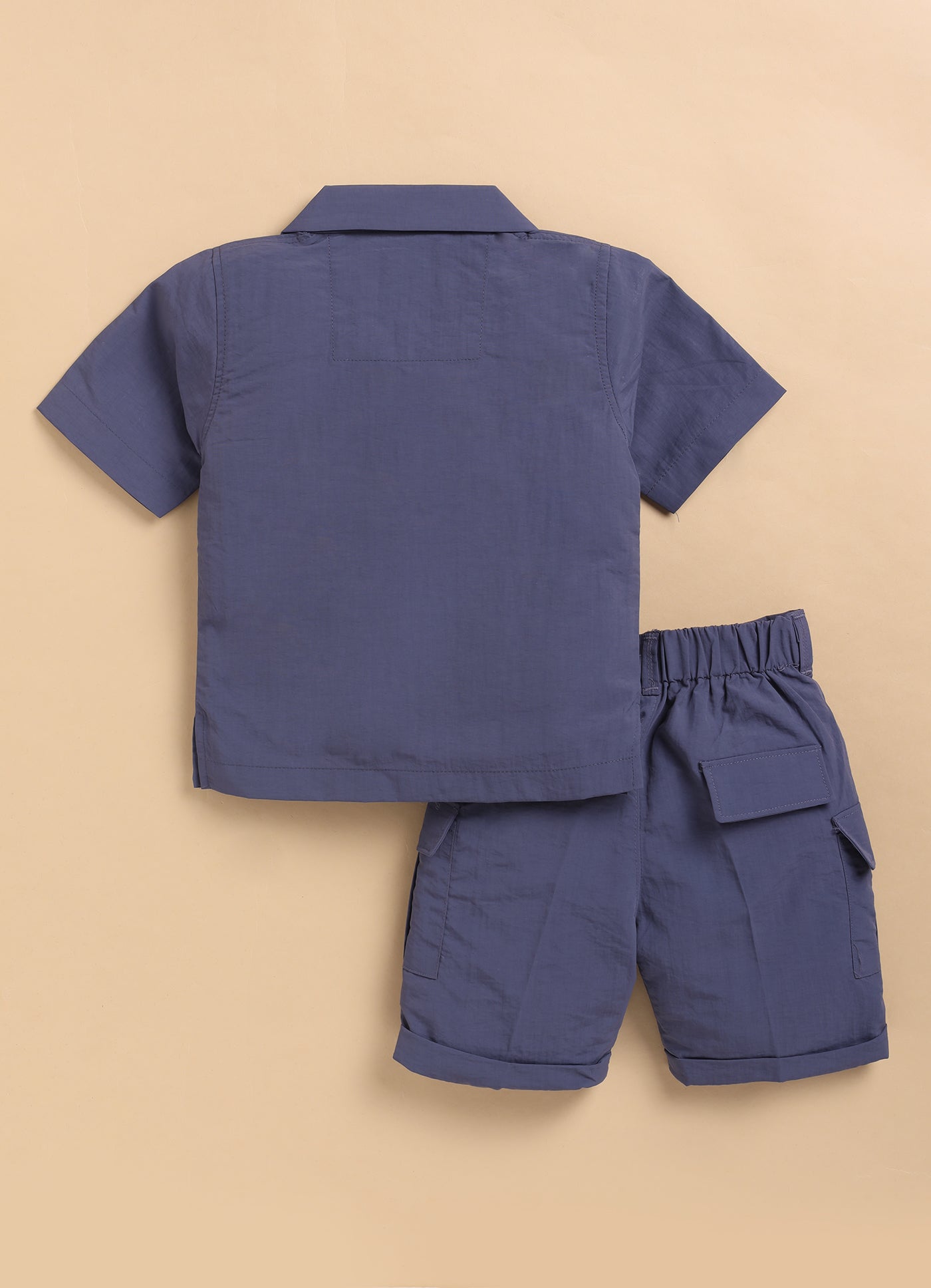 Trendy Uber Cool Half Sleeves Zippered Tshirt Half Pant Co-ord Set - Grey