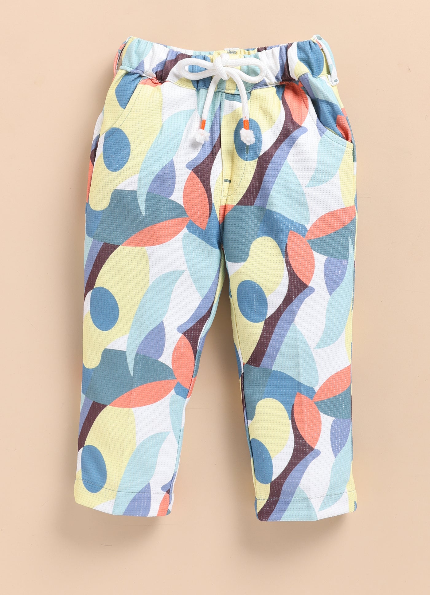Boys Abstract Printed Bright Airport Look Coord with Tshirt Casual Set - Green