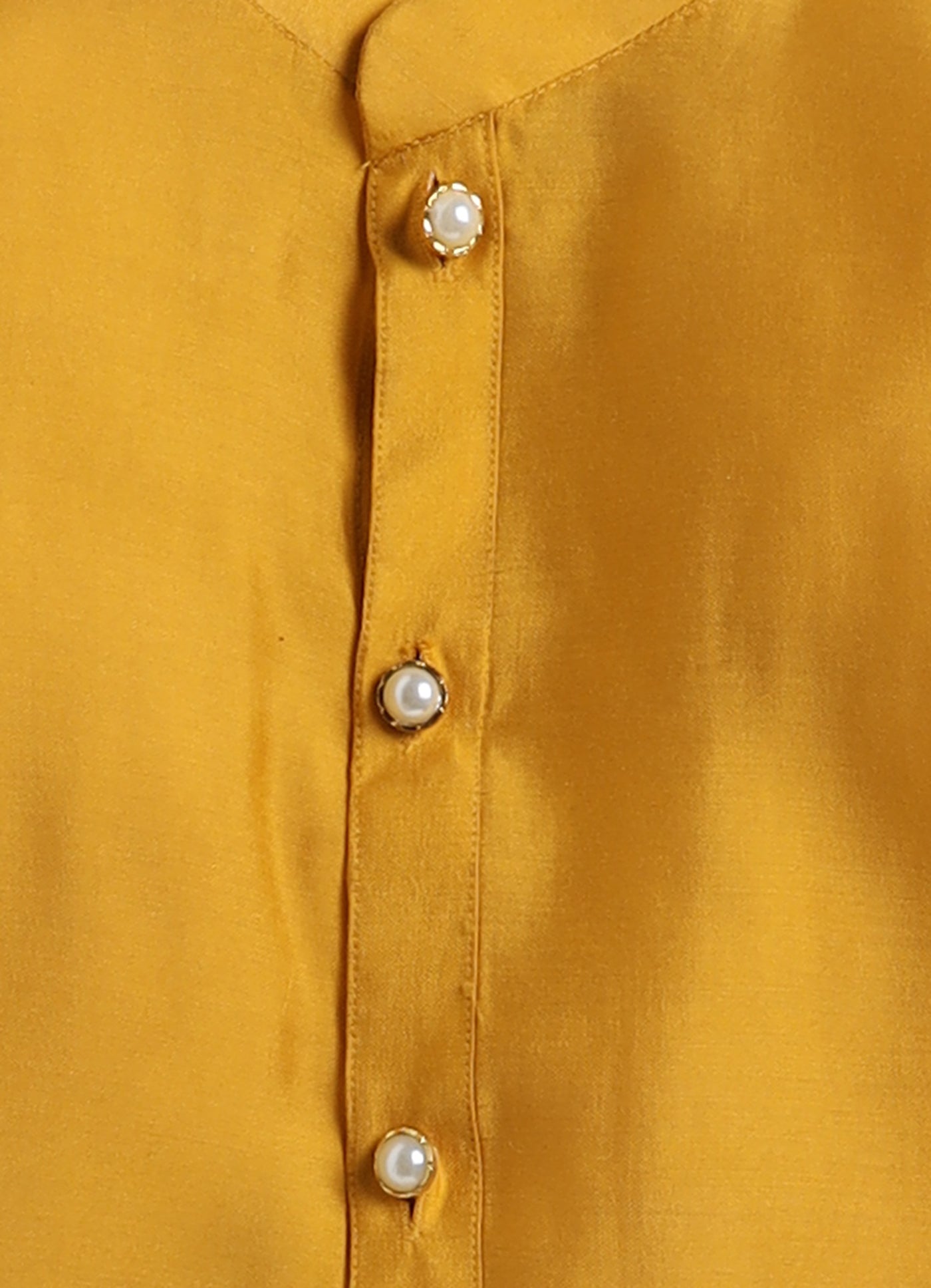 Mustard Printed Jacket Kurta Set