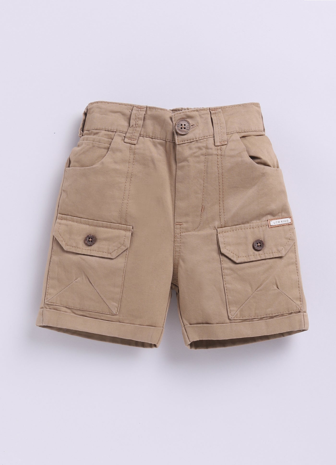 Khaki Super Comfortable Soft Denim Half Sleeves Shirt Cotton Bright Shorts Tshirt Set