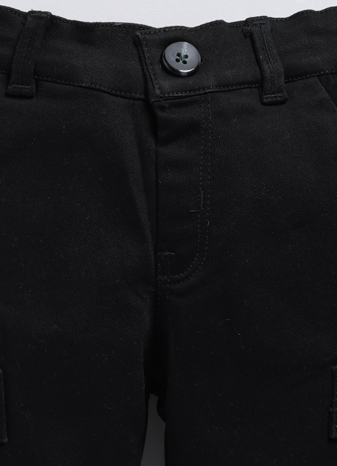 Green Blue Cotton Checkered Casual Overshirt and Cargo Pants Set for Boys