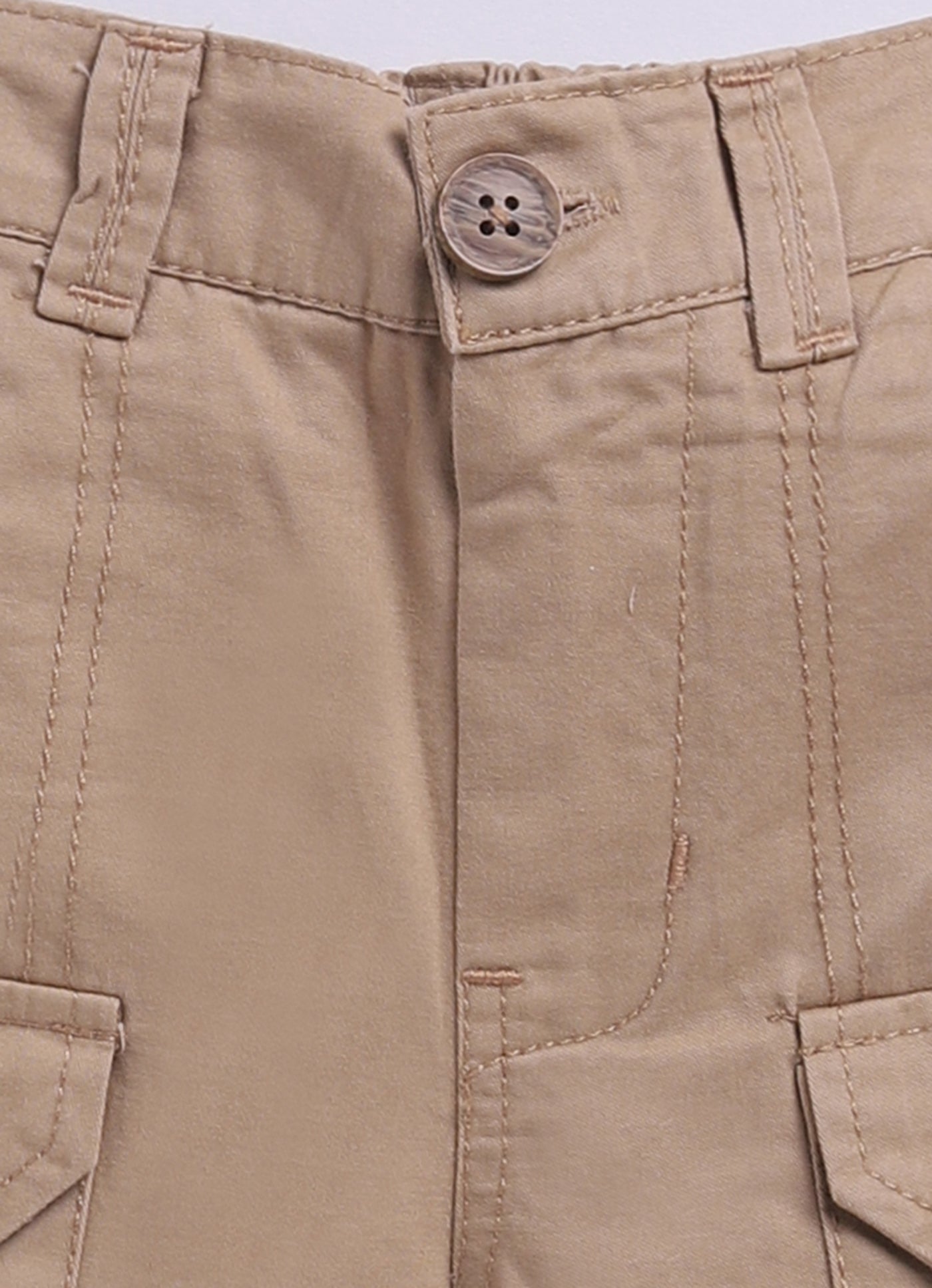 Khaki Super Comfortable Soft Denim Half Sleeves Shirt Cotton Bright Shorts Tshirt Set