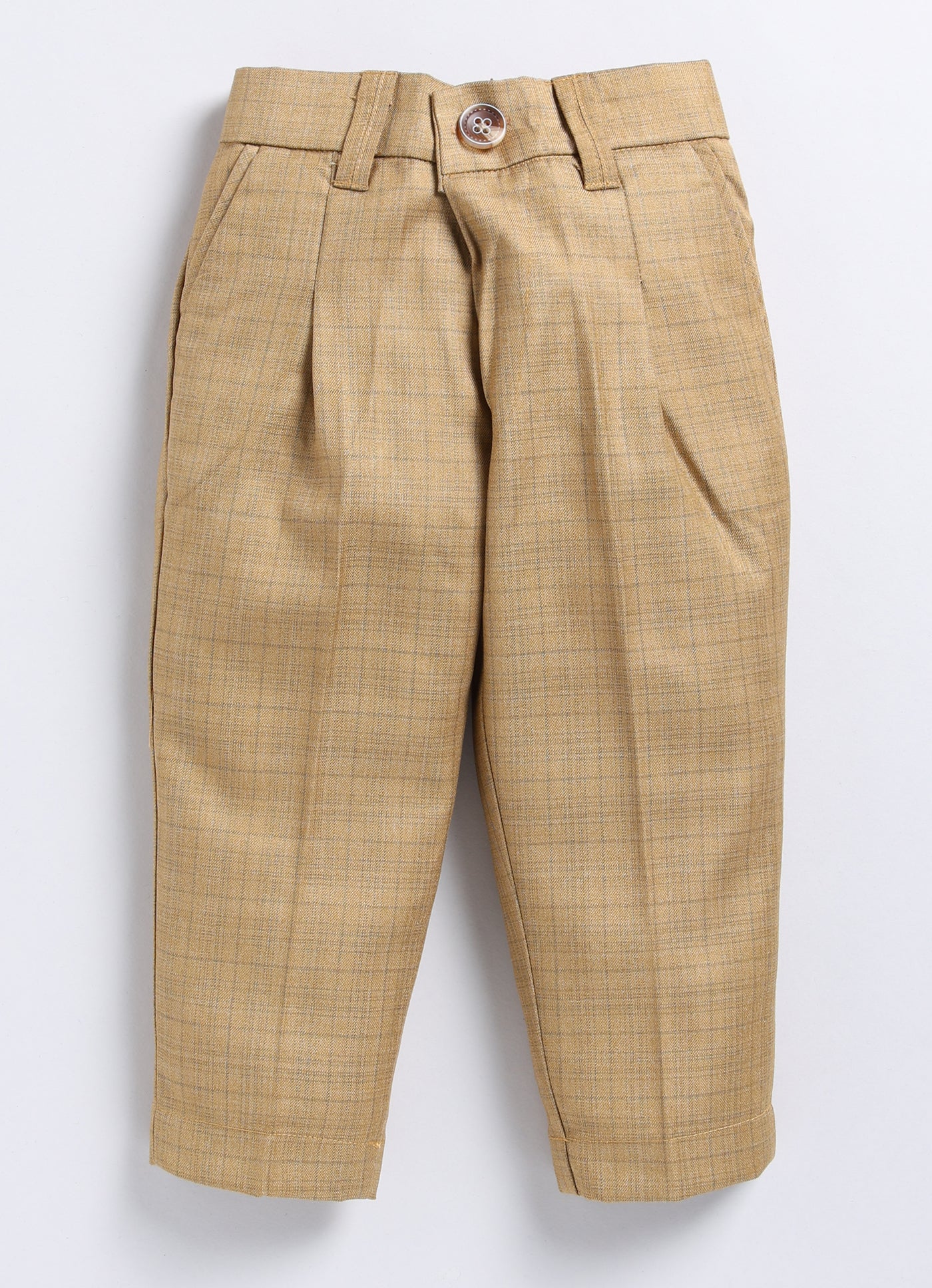Formal Waistcoat Coord Set with Bow for Boys - Khaki