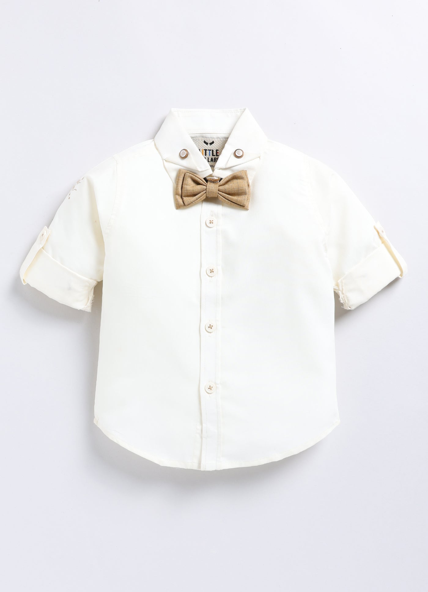 Formal Waistcoat Coord Set with Bow for Boys - Khaki