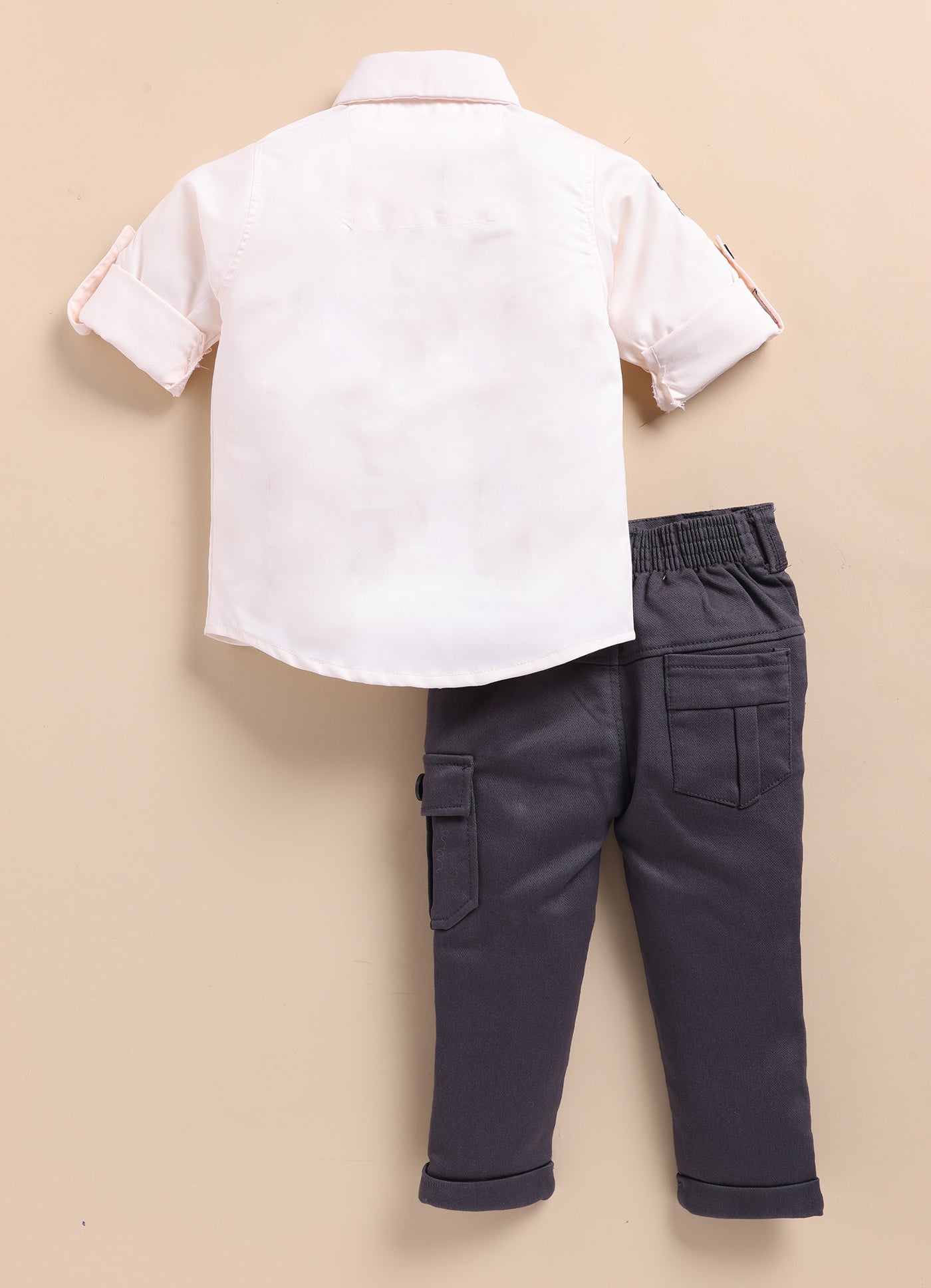 Grey Charming and Trendy Jacquard Waistcoat Set with Stole and Bow