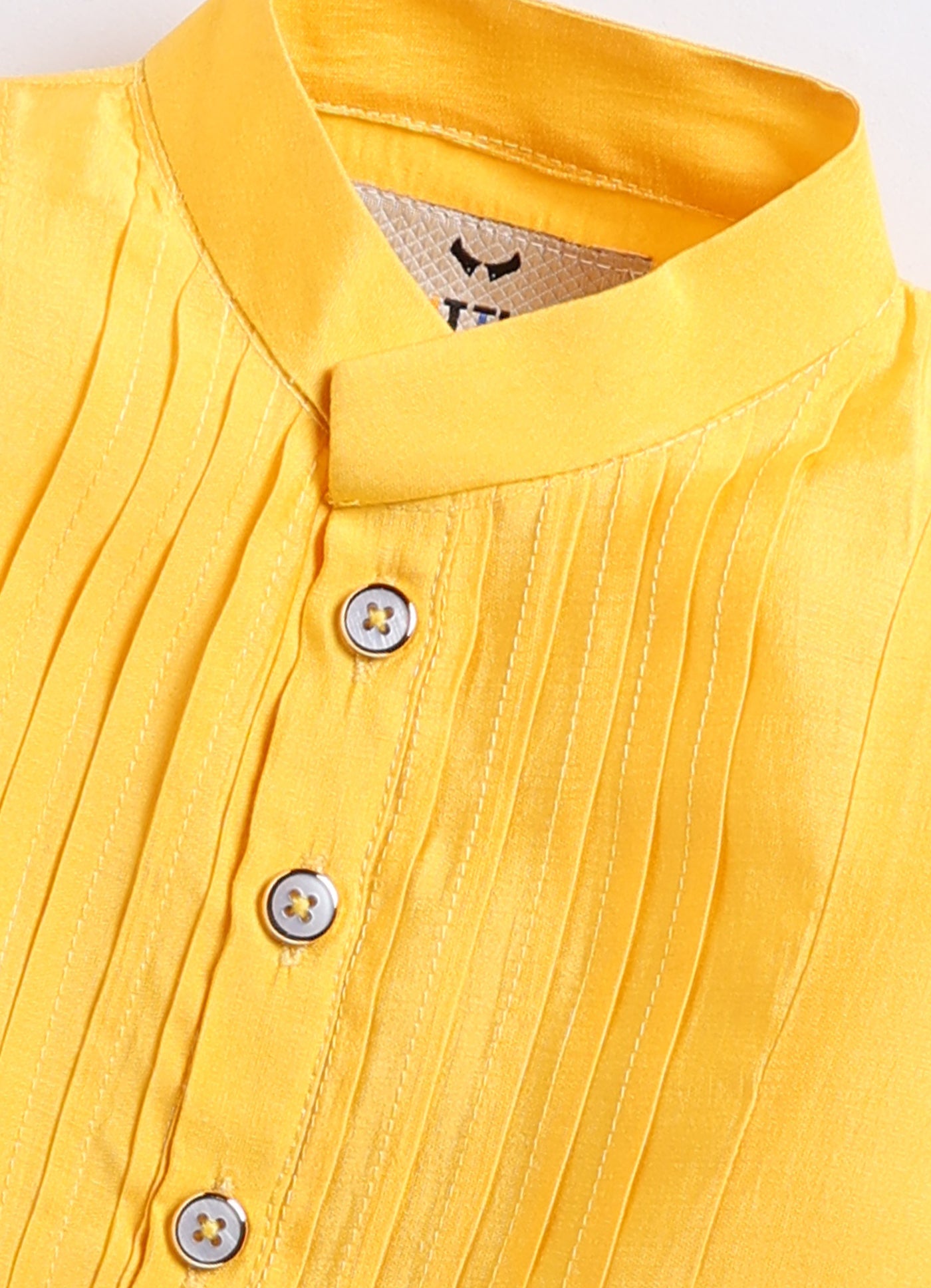 Floral Ethnic Kurta Jacket Set for Boys- Yellow