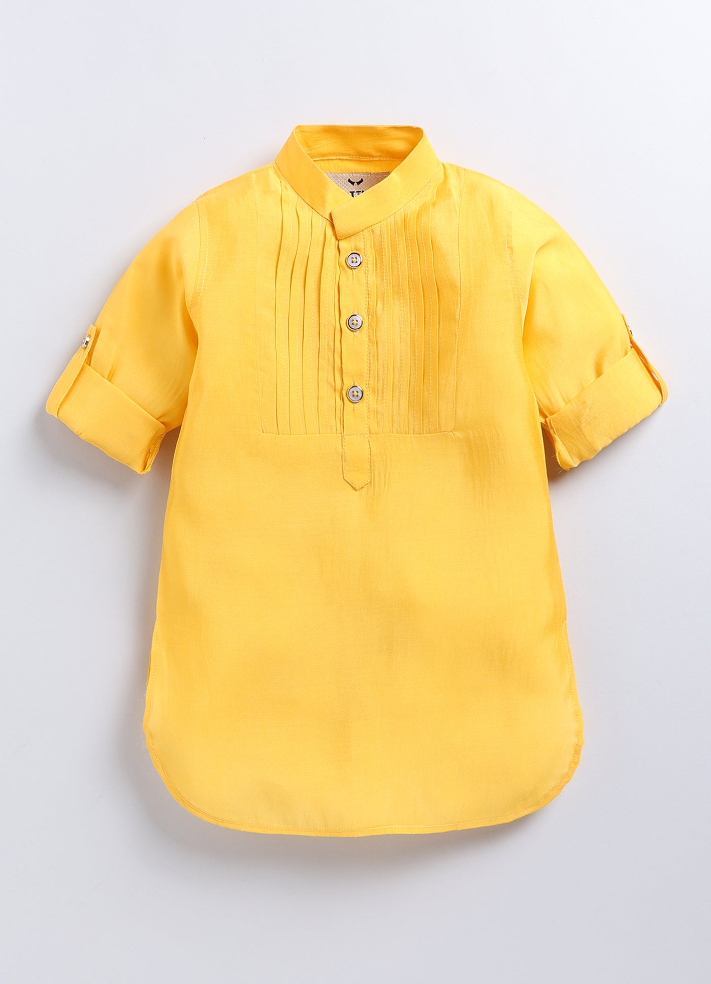 Floral Ethnic Kurta Jacket Set for Boys- Yellow