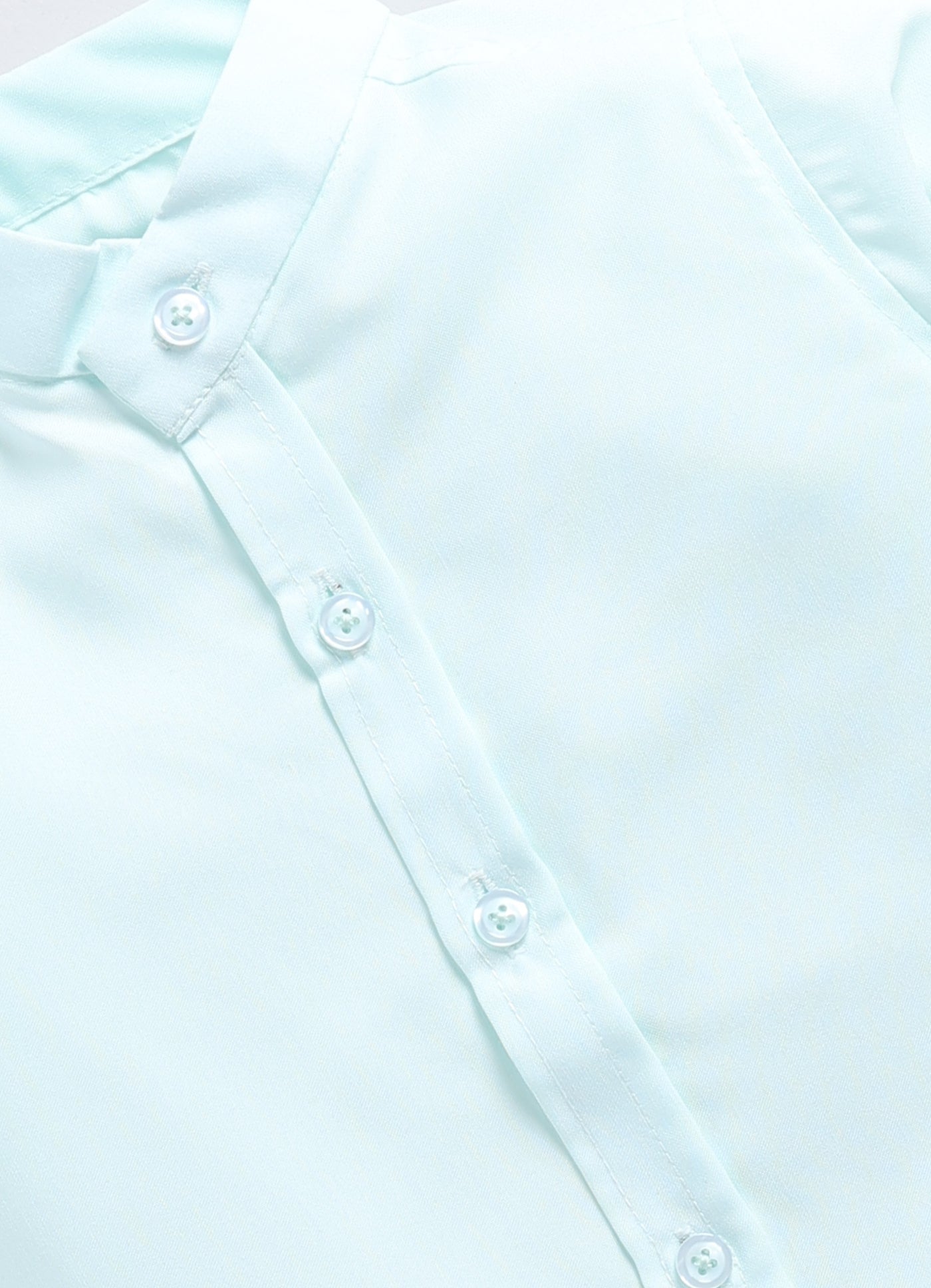 Cotton Blend Full Sleeves Solid Shirt & Pant With Sequins Embellished Owl Designed Waistcoat Set - Teal