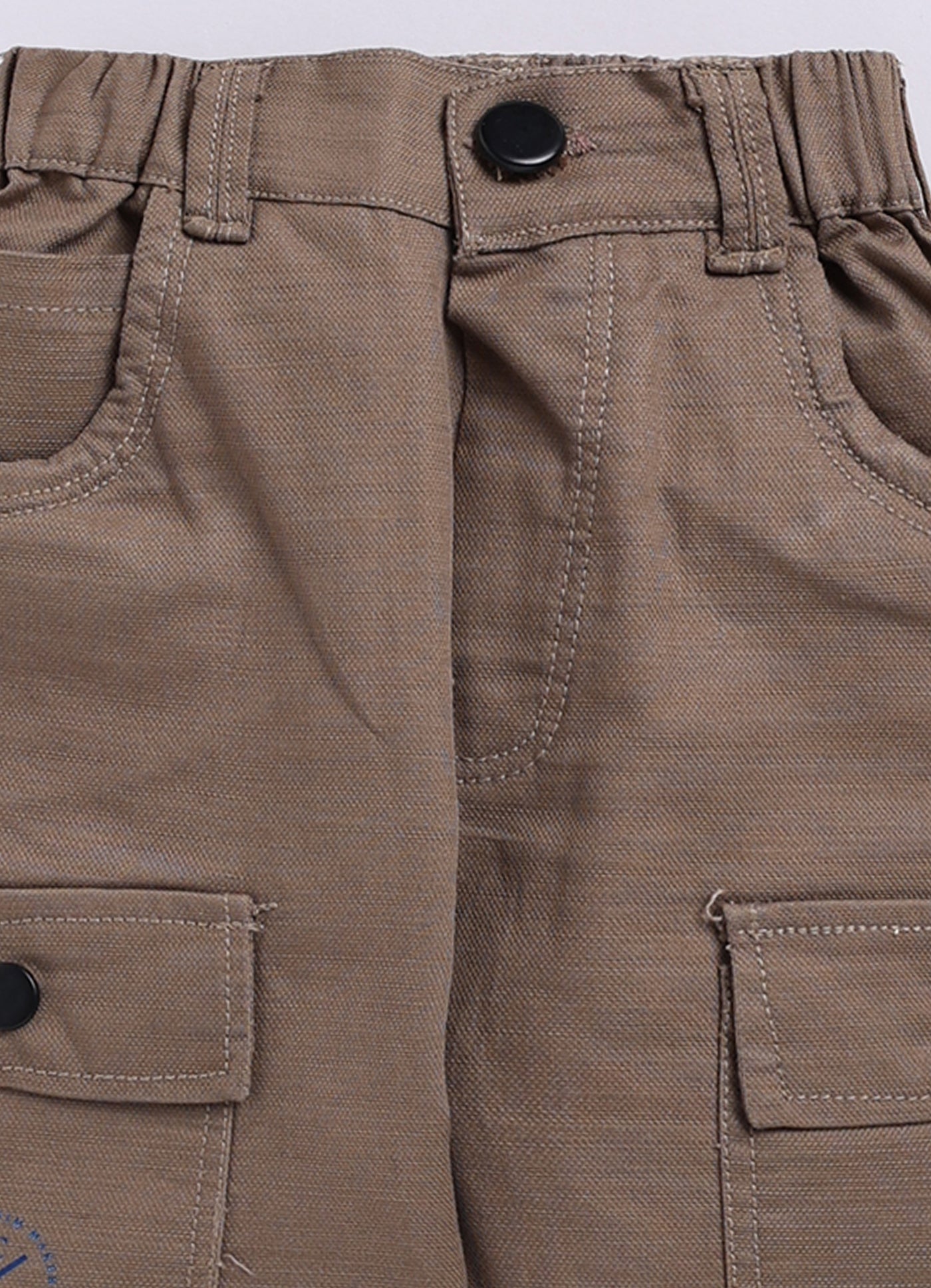 Blended Woven Technical Jacket Gilet with Utility Multi Pockets and Full Sleeves Hooded Teddy T-shirt and Trousers - Blue