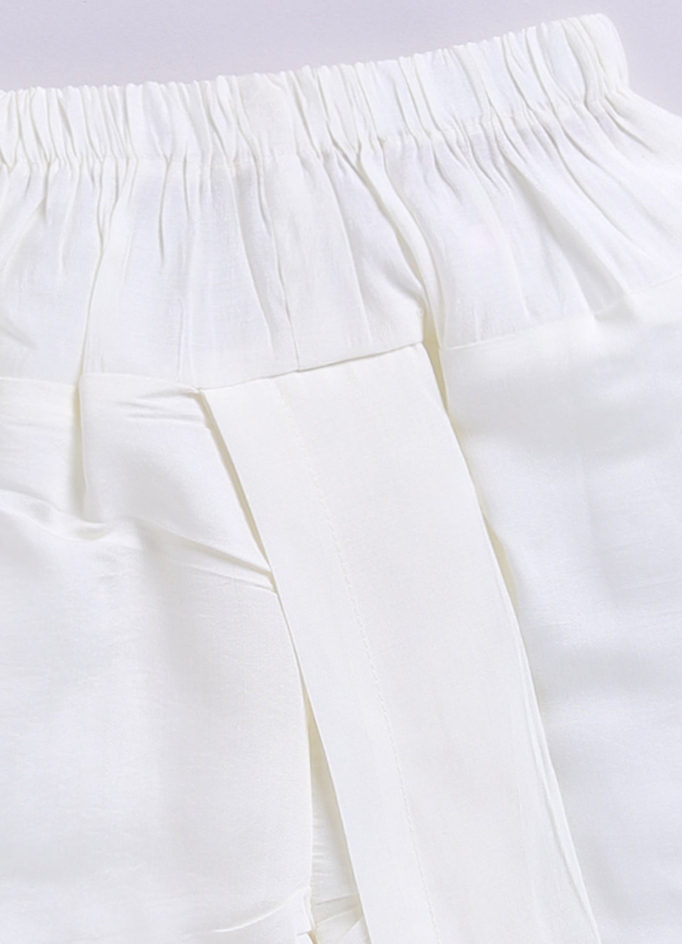 Blended Silk Full Sleeves Self Texture Elephant Hand Embroidered Achkan Bandh gala with Dhoti Ethnic wear Set- Peach