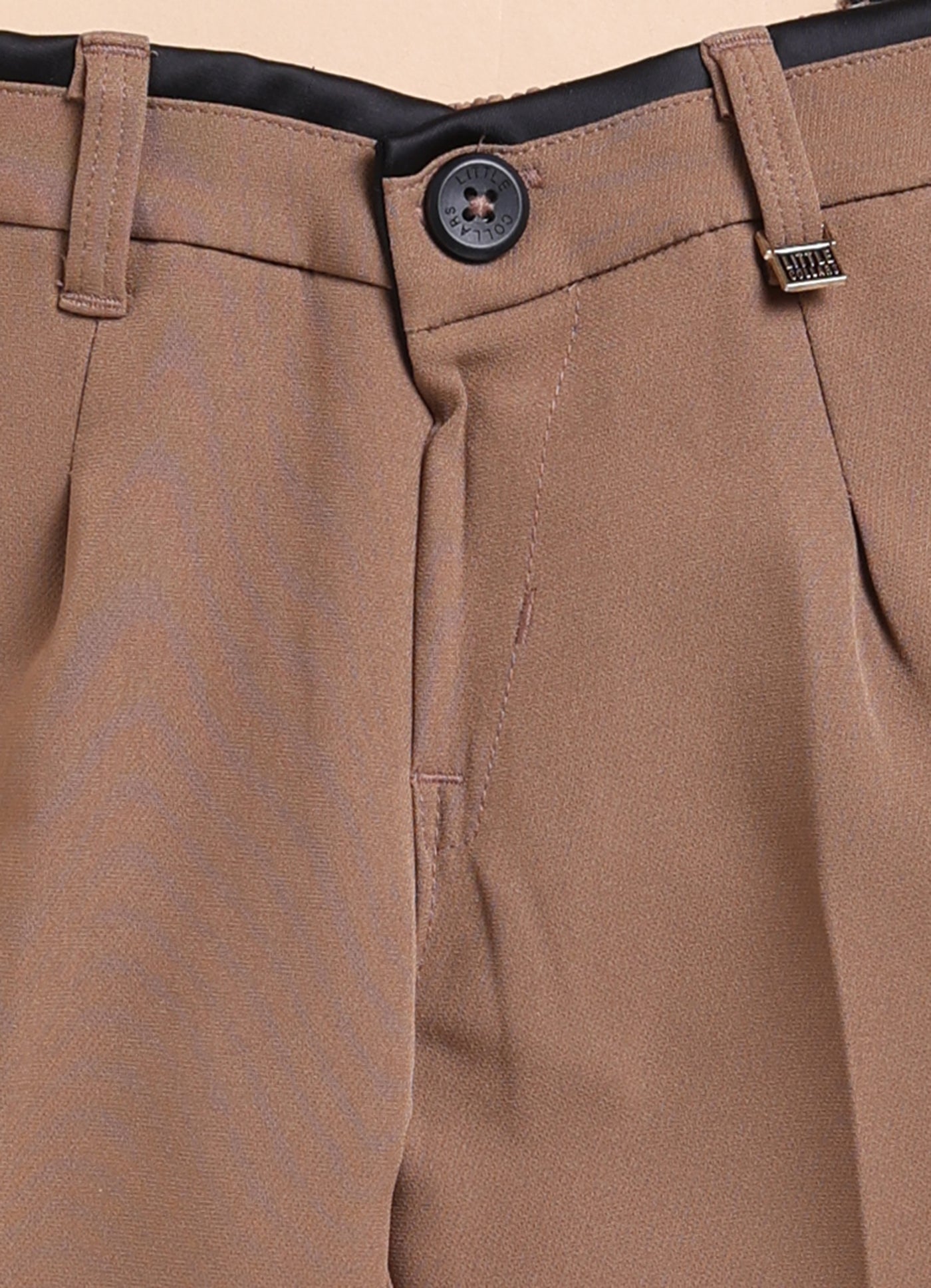 Jacquard Woven Full Sleeves Floral Waistcoat Pant with Shirt Bow and Brooch Jacket Set- Gold