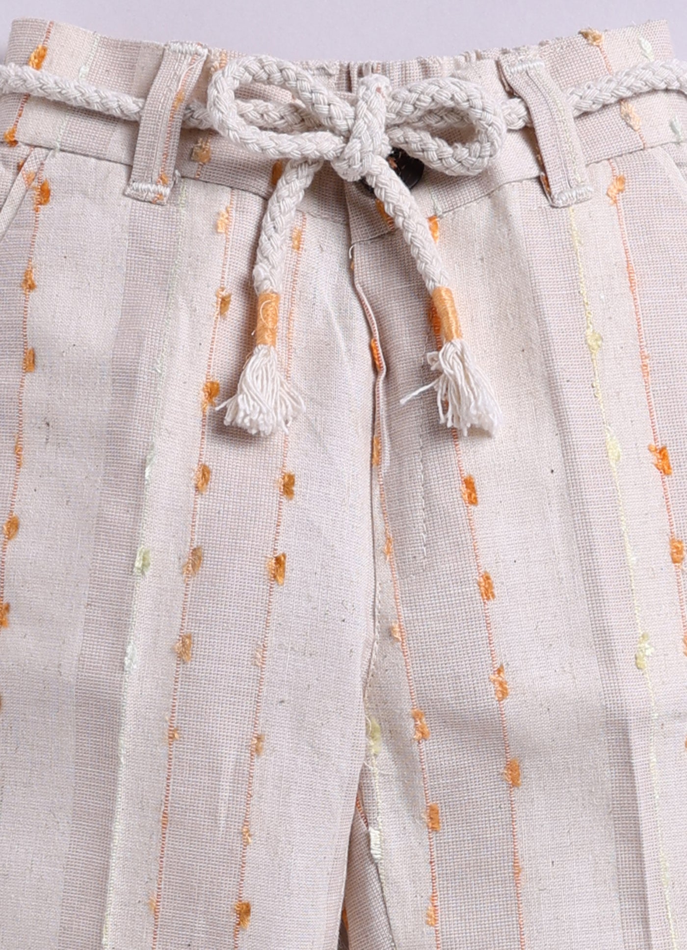Pure Cotton Full sleeves Smart Casual Coat Suit Coord Set- Orange