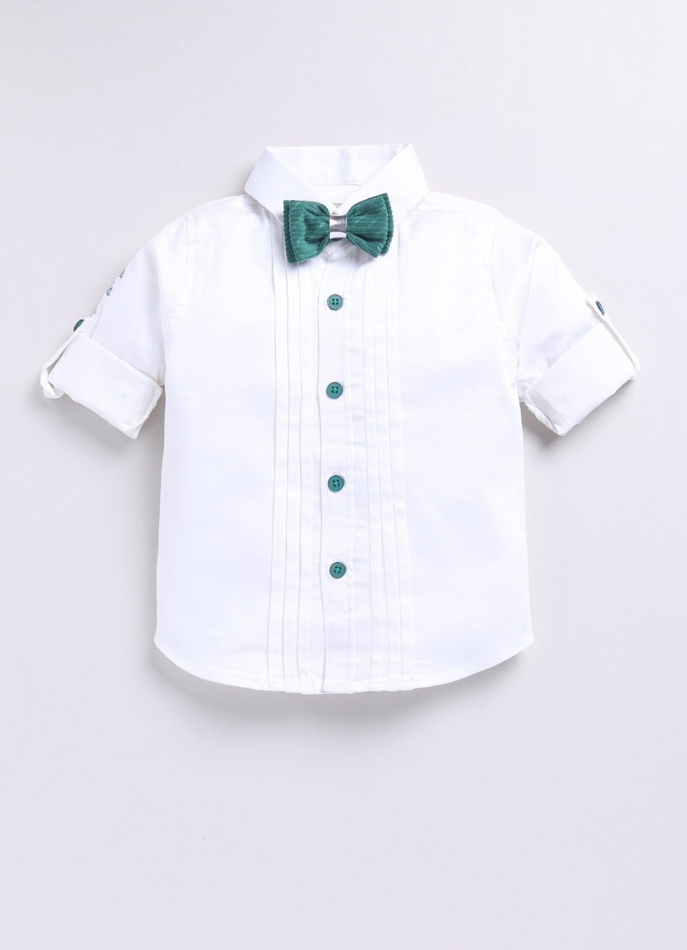 Boys Elegant Velvet Suede Patterened Partywear Jacket Set- Teal