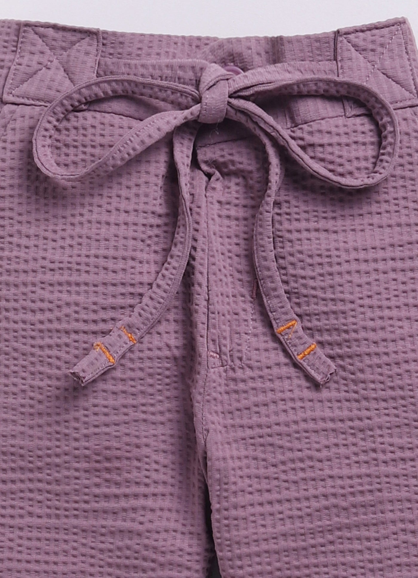 Blended Cotton Knitted Cloth Woven Full Sleeves Solid Coat Pant with Printed T-shirt Coat Coord Set- Lavender