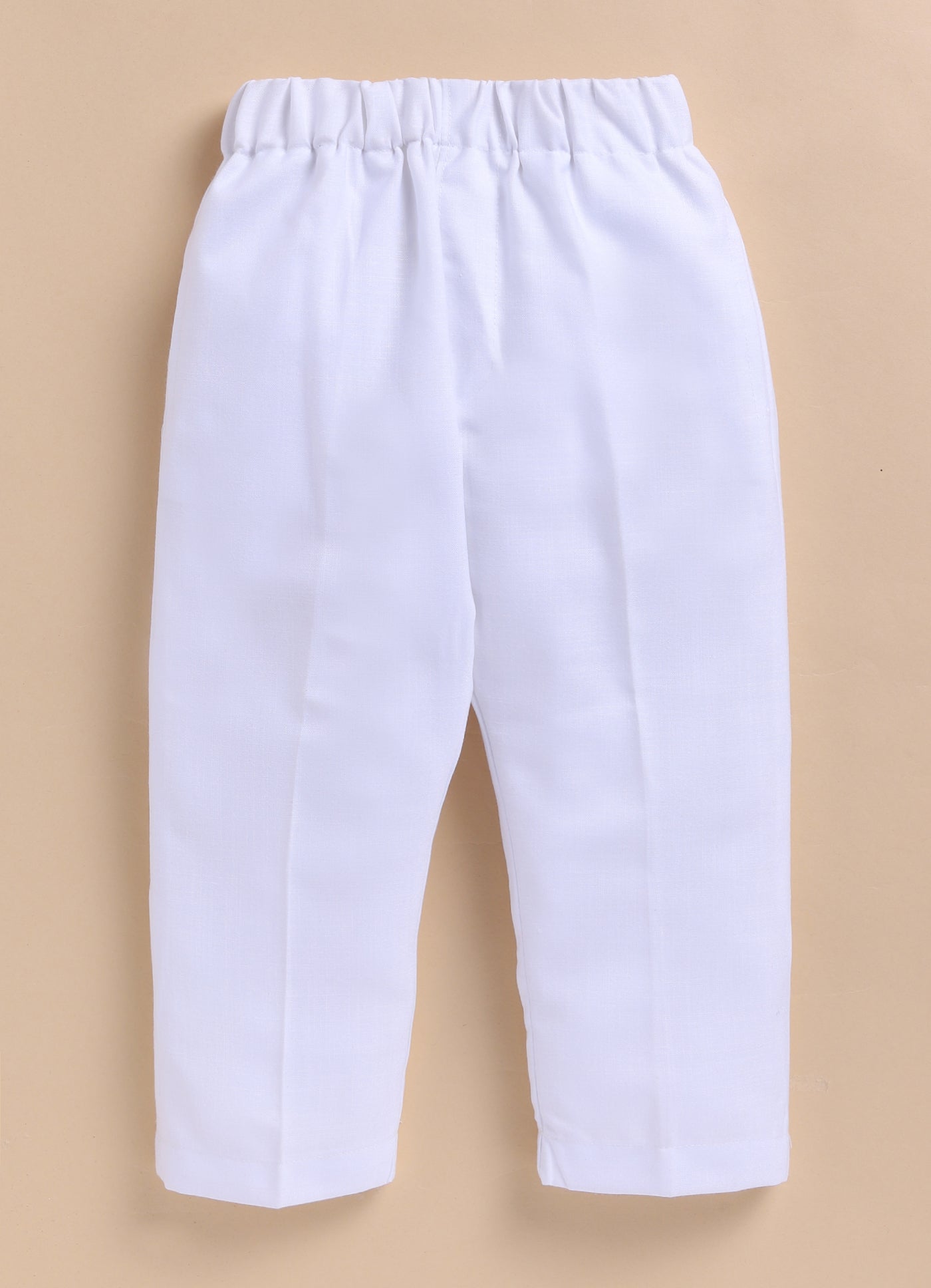 Cotton Blended Woven Full Sleeves Independence Day Special Kurta Pajama Set - White