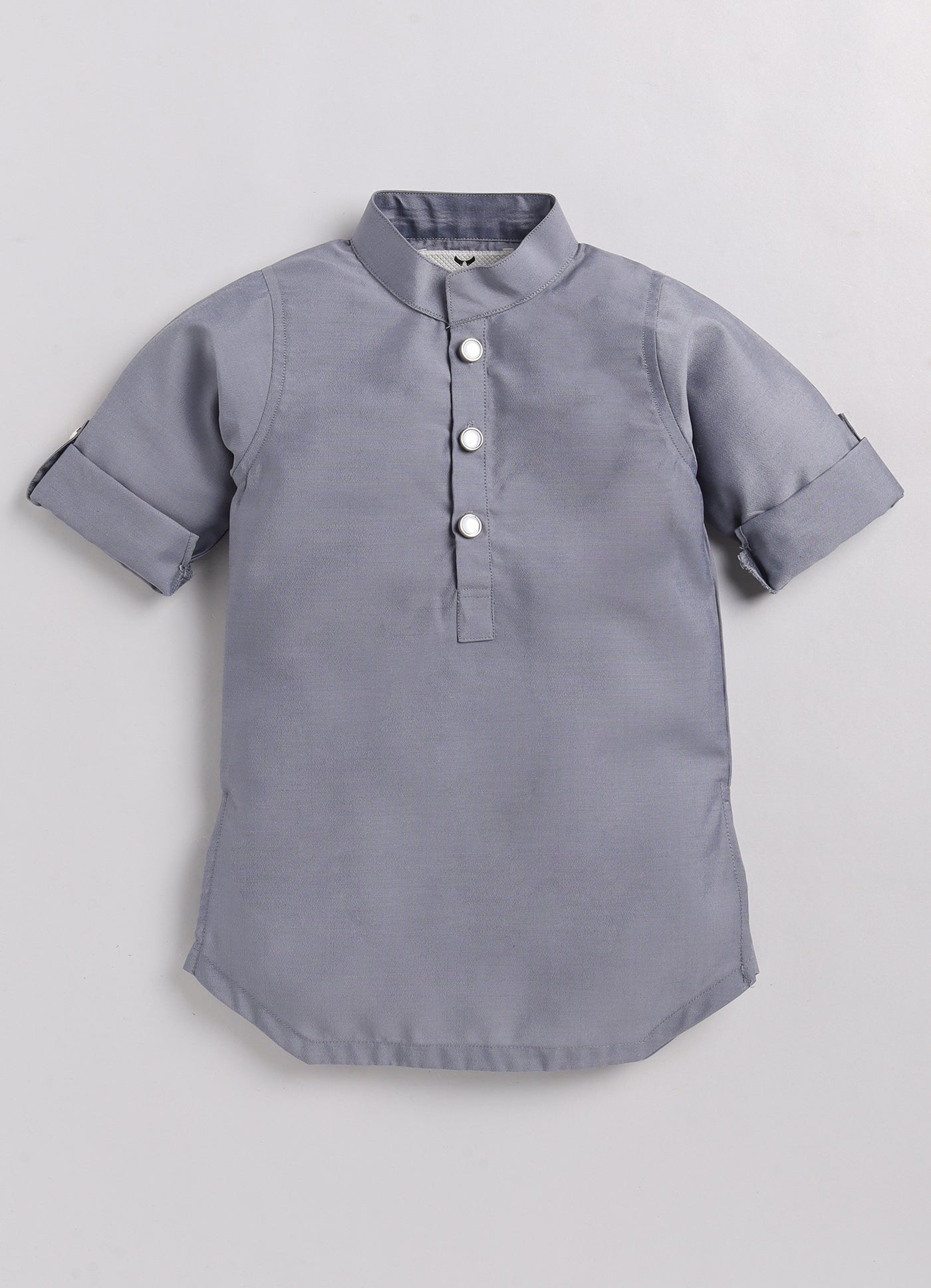 Grey Boys Reindeer Ethnic Jacket Kurta Pajama Set