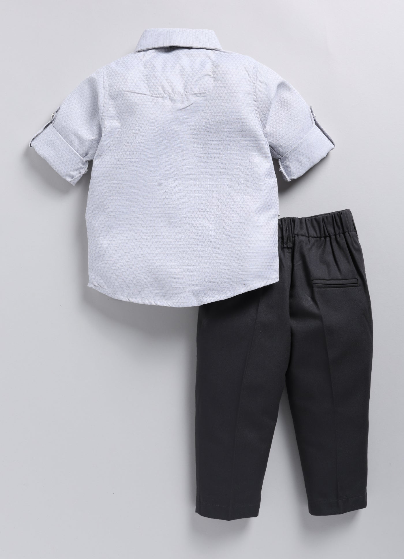 Attached Suspender Shirt Formal Set for Boys