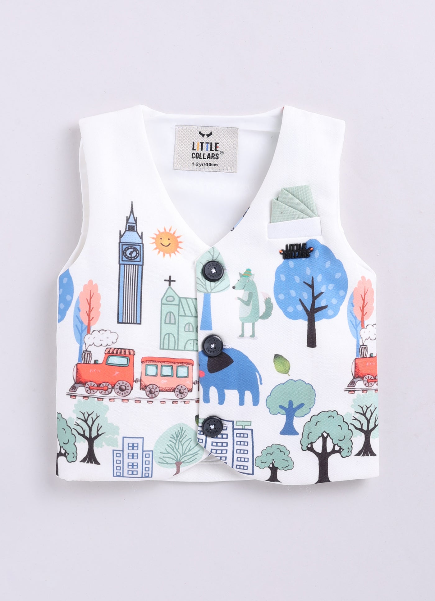 City Bright Animal and Building Birthday Jacket 4 pc Half Set- Green