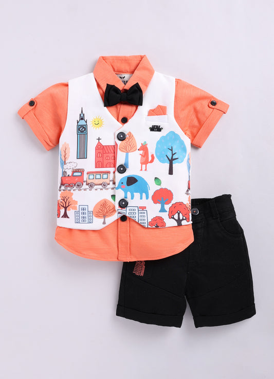 City Bright Animal and Building Birthday Jacket 4 pc Half Set