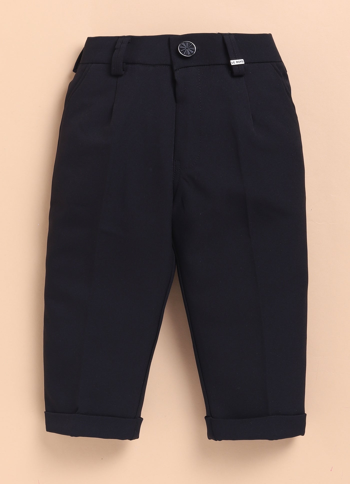 Blended Jaquard Woven Full Sleeves Striped Coat Pant with Tuxedo Shirt Bow and Brooch Formal Coat Set- Black