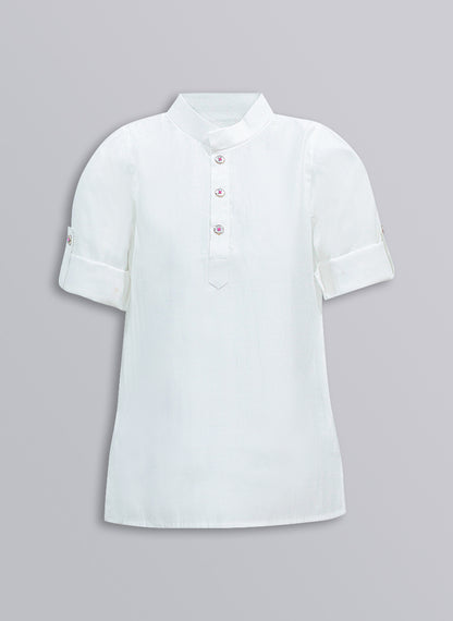 Boys Blended Silk Heart Embellished Wedding Special Super Cute Nehru Jacket, Kurta, Pajama Ethnic Set-  Pink