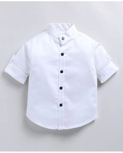 Jacquard Full Sleeves Solid Shirt With Foil Leaves Printed Coordinating Waistcoat & Trouser Set - Blue