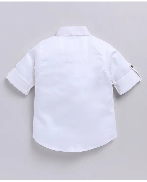 Jacquard Full Sleeves Solid Shirt With Foil Leaves Printed Coordinating Waistcoat & Trouser Set - Blue