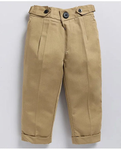 Satin Embellished Formal Partywear Pant Shirt Set with Bow - Black