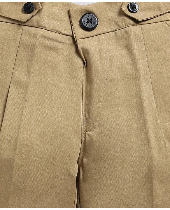 Satin Embellished Formal Partywear Pant Shirt Set with Bow - Black