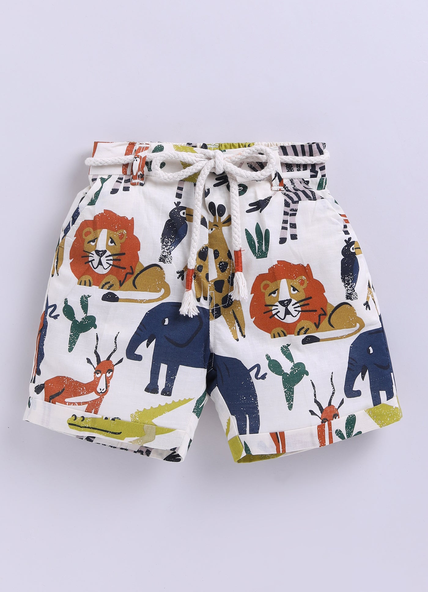 Boys Animal Printed Pure Cotton Shirt & Pant Set - Multi