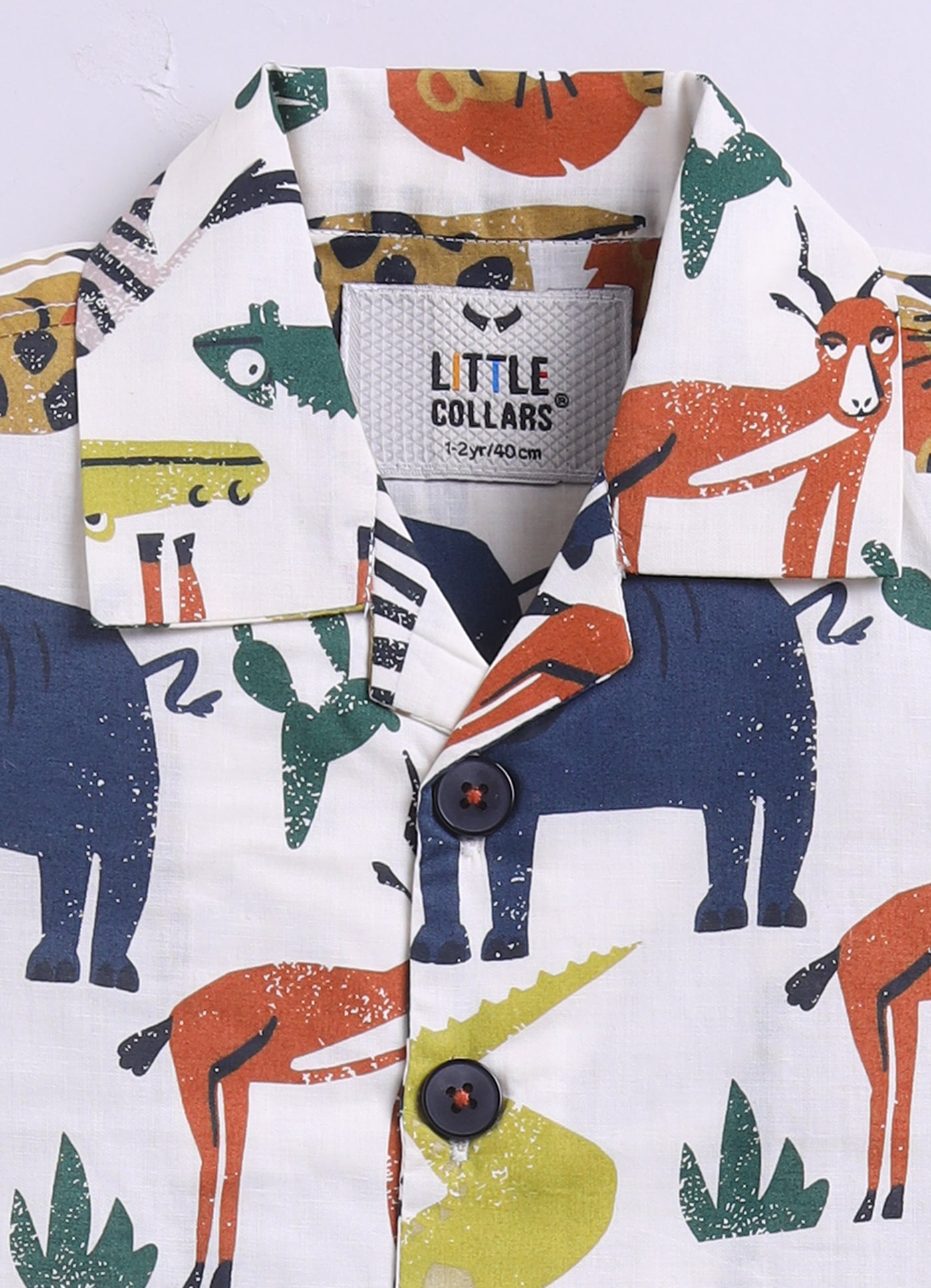 Boys Animal Printed Pure Cotton Shirt & Pant Set - Multi