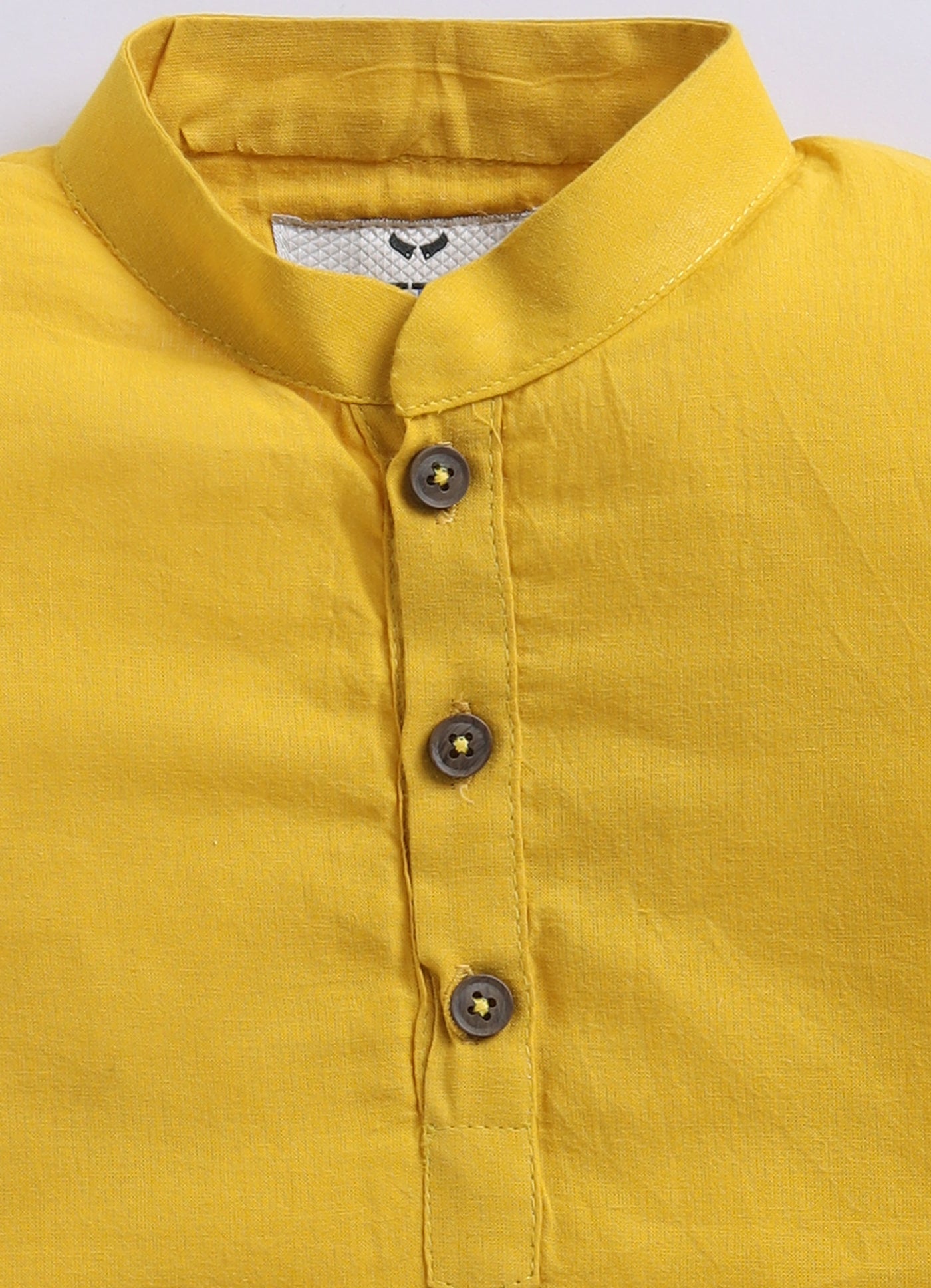 Boys Pure Cotton Nehru Jacket, Kurta, Pajama Ethnic Set - Mustard