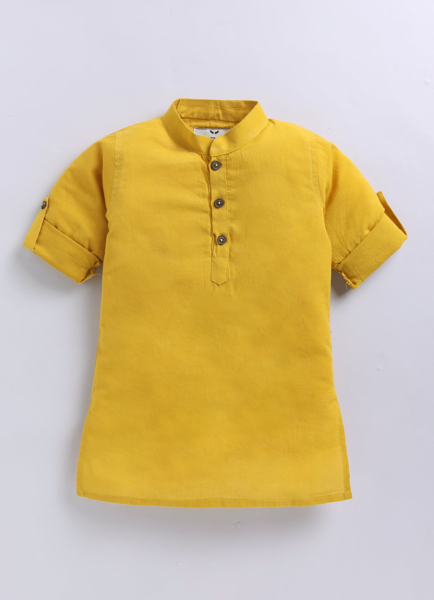 Boys Pure Cotton Nehru Jacket, Kurta, Pajama Ethnic Set - Mustard