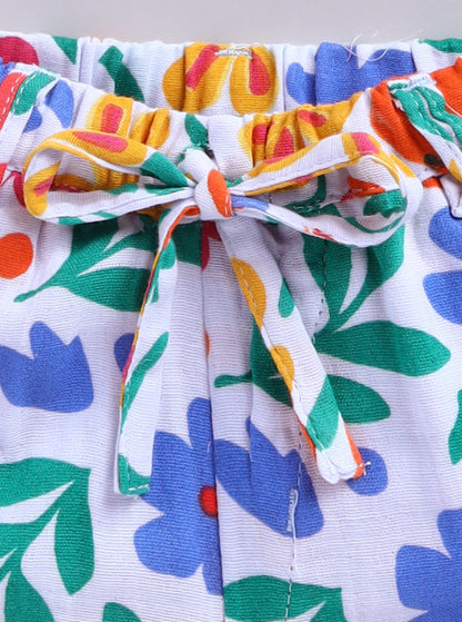 Boys Muslin Cotton Shirt Half Pant Coord Set- Multi