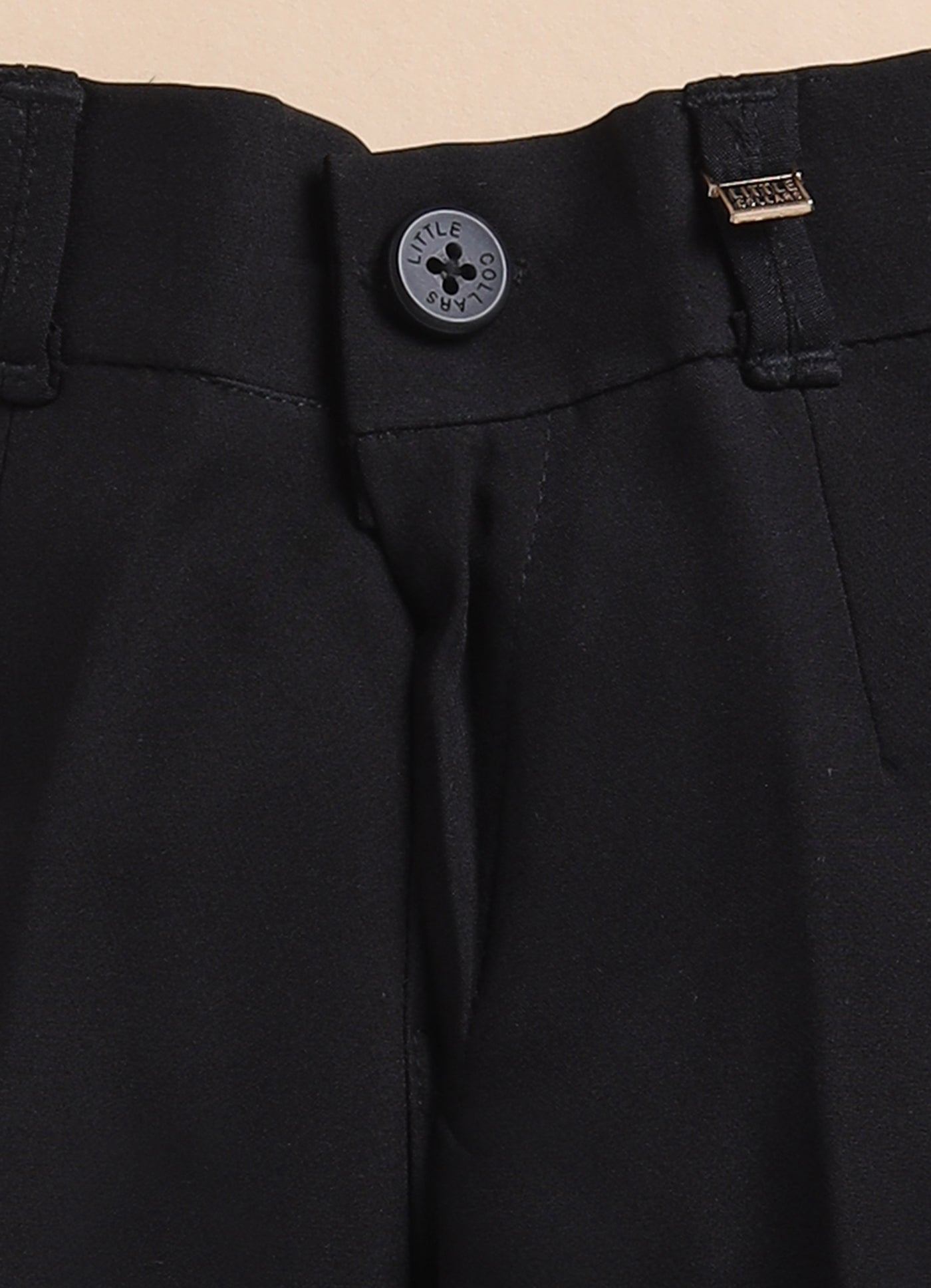 Boys Woven Jaquard Prince Coat & Trouser Coat Set with Brooch - Black