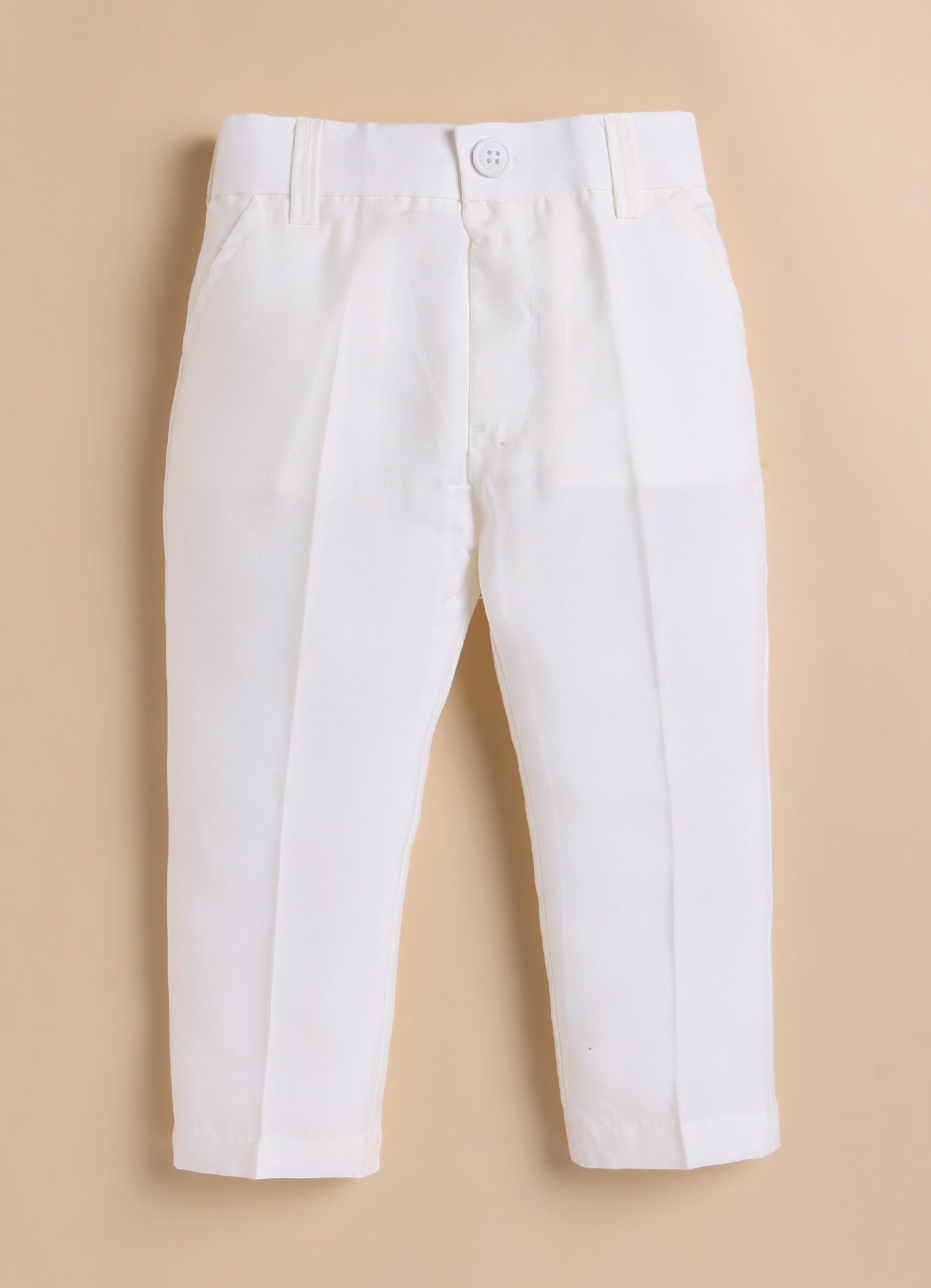 Blended Silk Full Sleeves Self Texture Achkan Open Jacket Kurta with Pajama and Brooch Ethnicwear Set- Cream