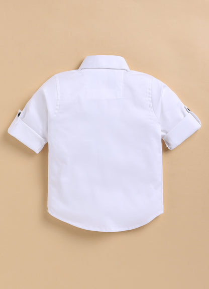 Velvet Woven Full Sleeves Striped Coat Pant with Tuxedo Shirt and Bow Formal Coat Set- Black