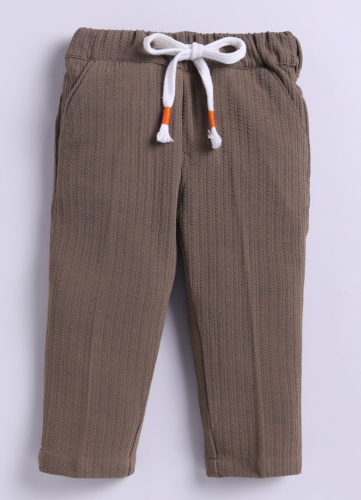 Solid Bright Airport Look Coord with Tshirt Casual Co-ord Set - Brown