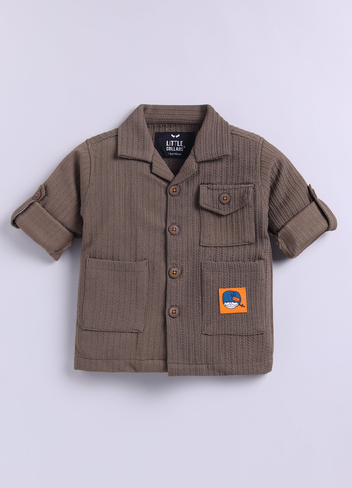 Solid Bright Airport Look Coord with Tshirt Casual Co-ord Set - Brown