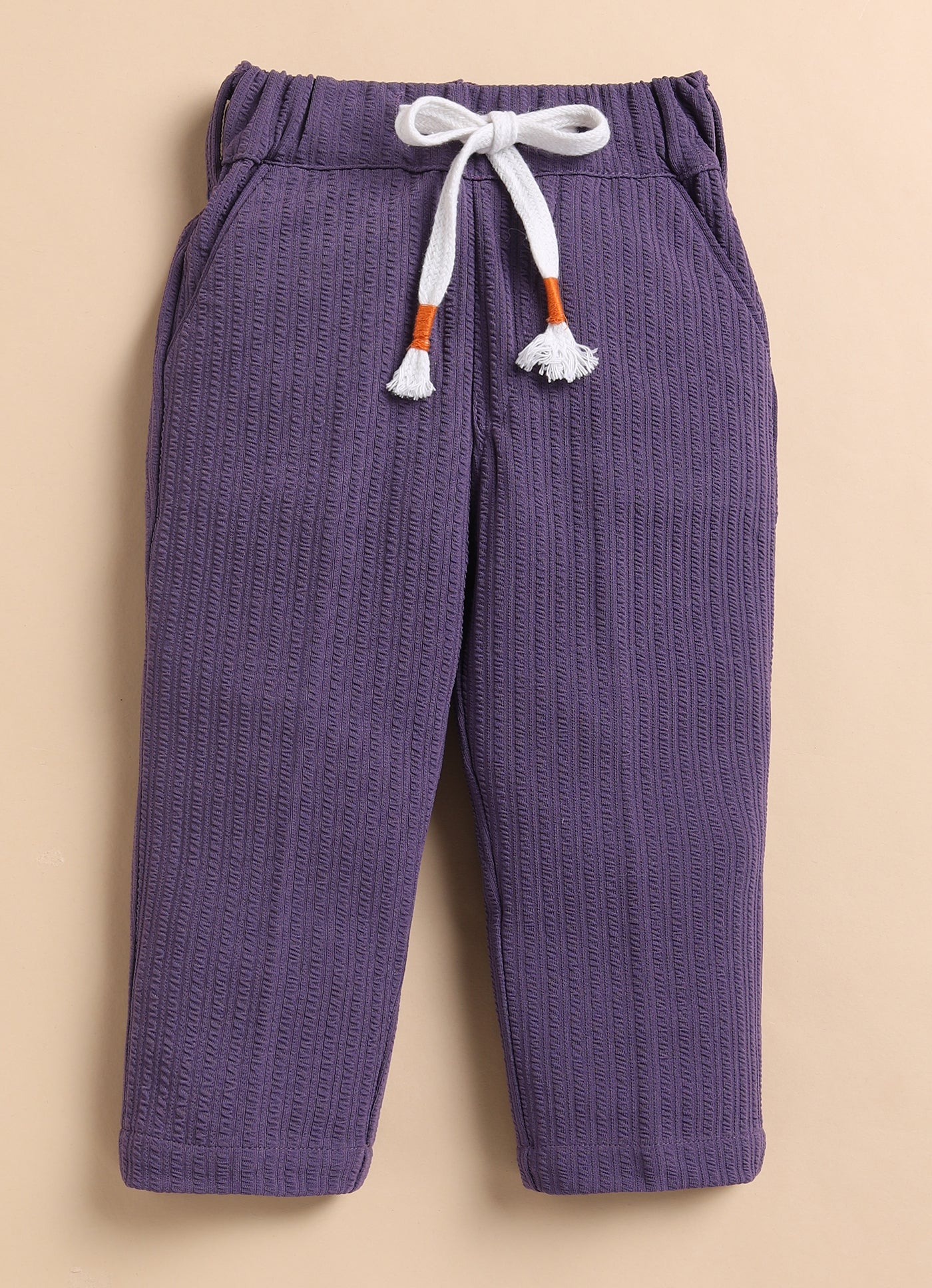 Solid Bright Airport Look Coord with Tshirt Casual Co-ord Set - Purple