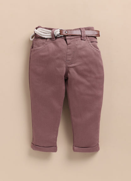 Trendy and Timeless Cotton Checkered Shacket 3 piece Casual Set for Boys- Lavender