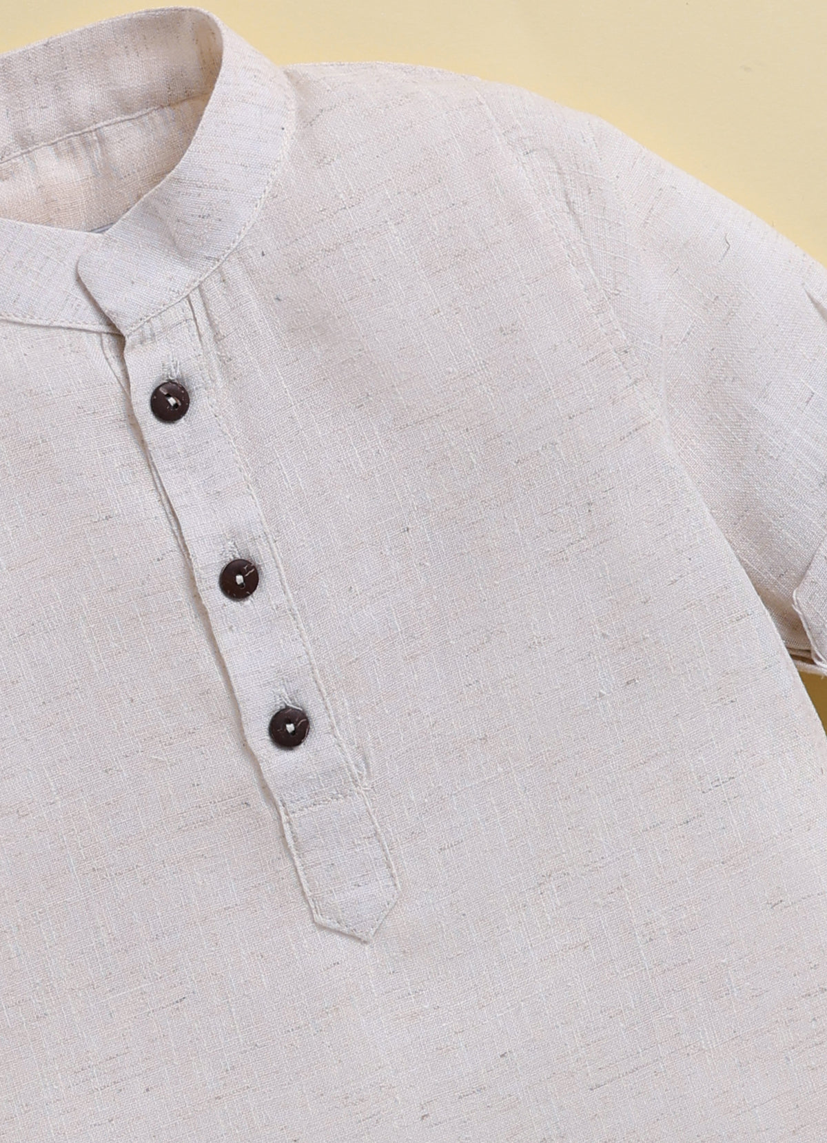 Boys Blended Cotton Woven Floral Printed Nehru Jacket, Full Sleeve Kurta and Pajama Ethnic Set - Multi