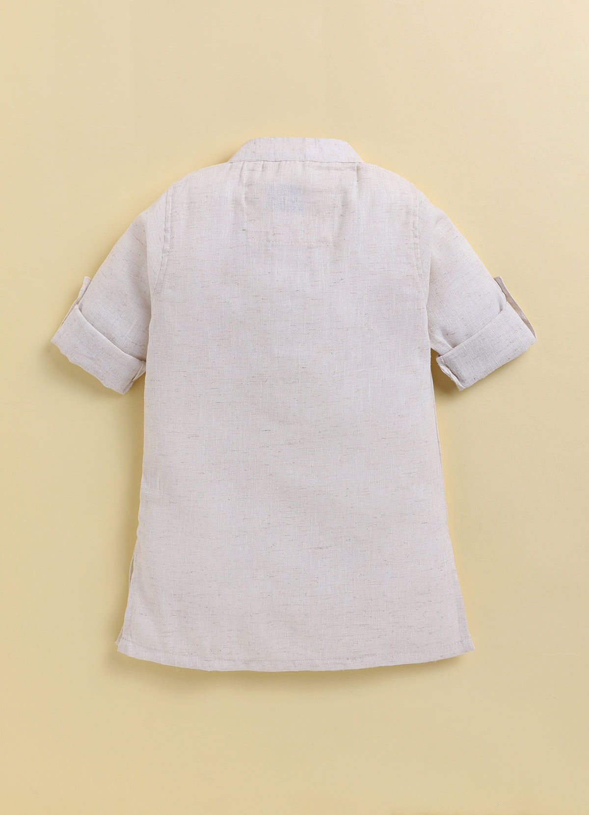 Boys Blended Cotton Woven Floral Printed Nehru Jacket, Full Sleeve Kurta and Pajama Ethnic Set - Multi