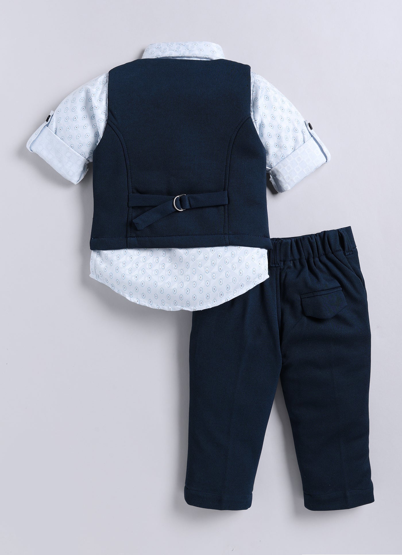 Blue Stylish Formal 4 piece Waistcoat Coord Set