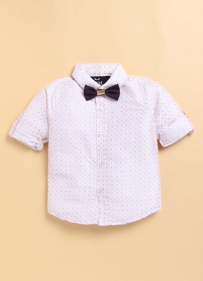 Wine Formal Partywear Self Lurex Checks Jacket Full Sleeves Shirt Pant Coord Set with Bow