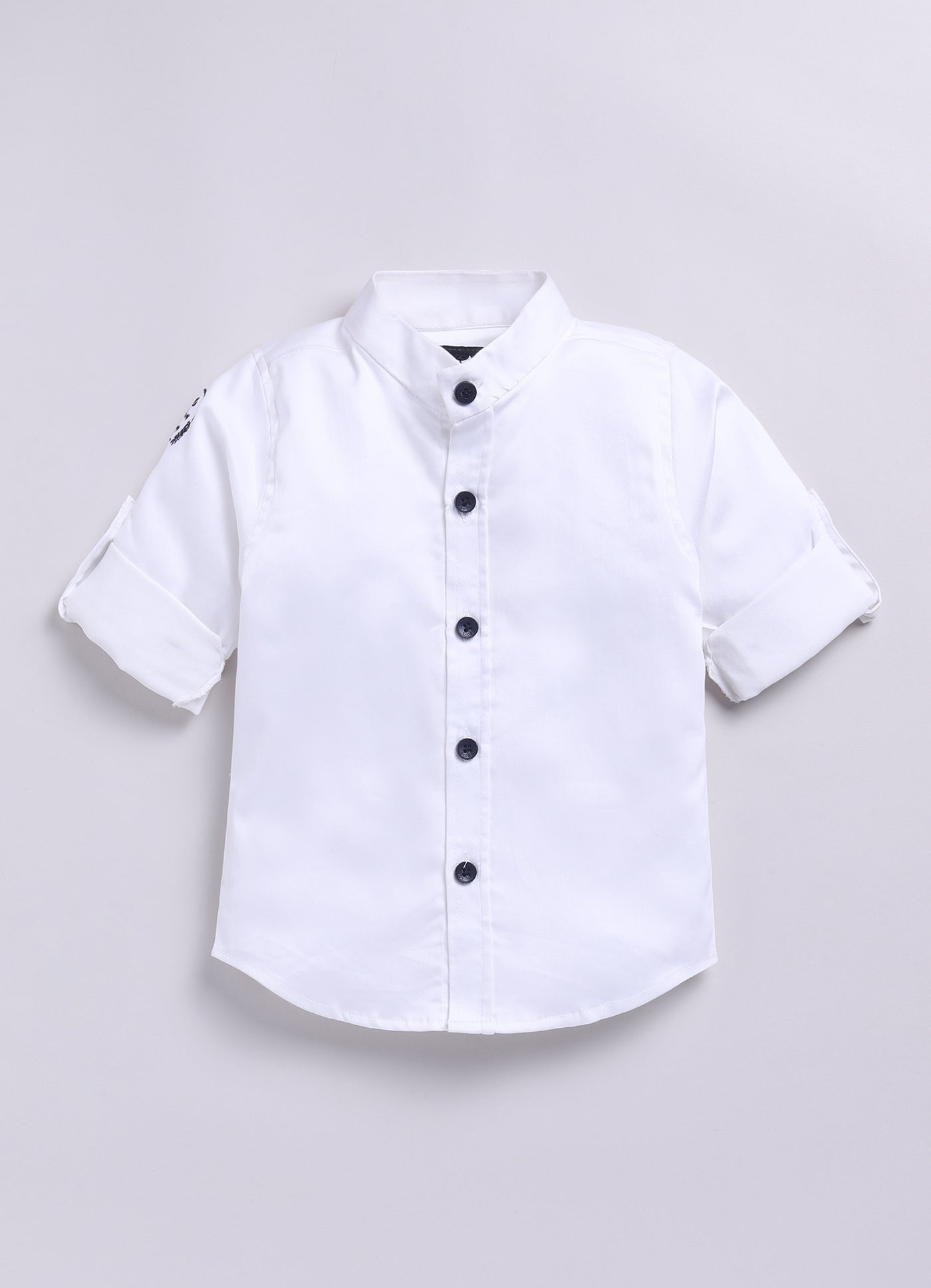 Navy Boys Full Sleeves Elegant Jaquard Nehru Jacket Coord Set